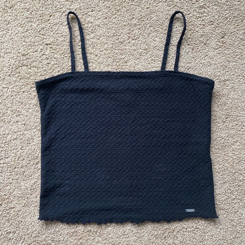 Hollister black cropped tank top